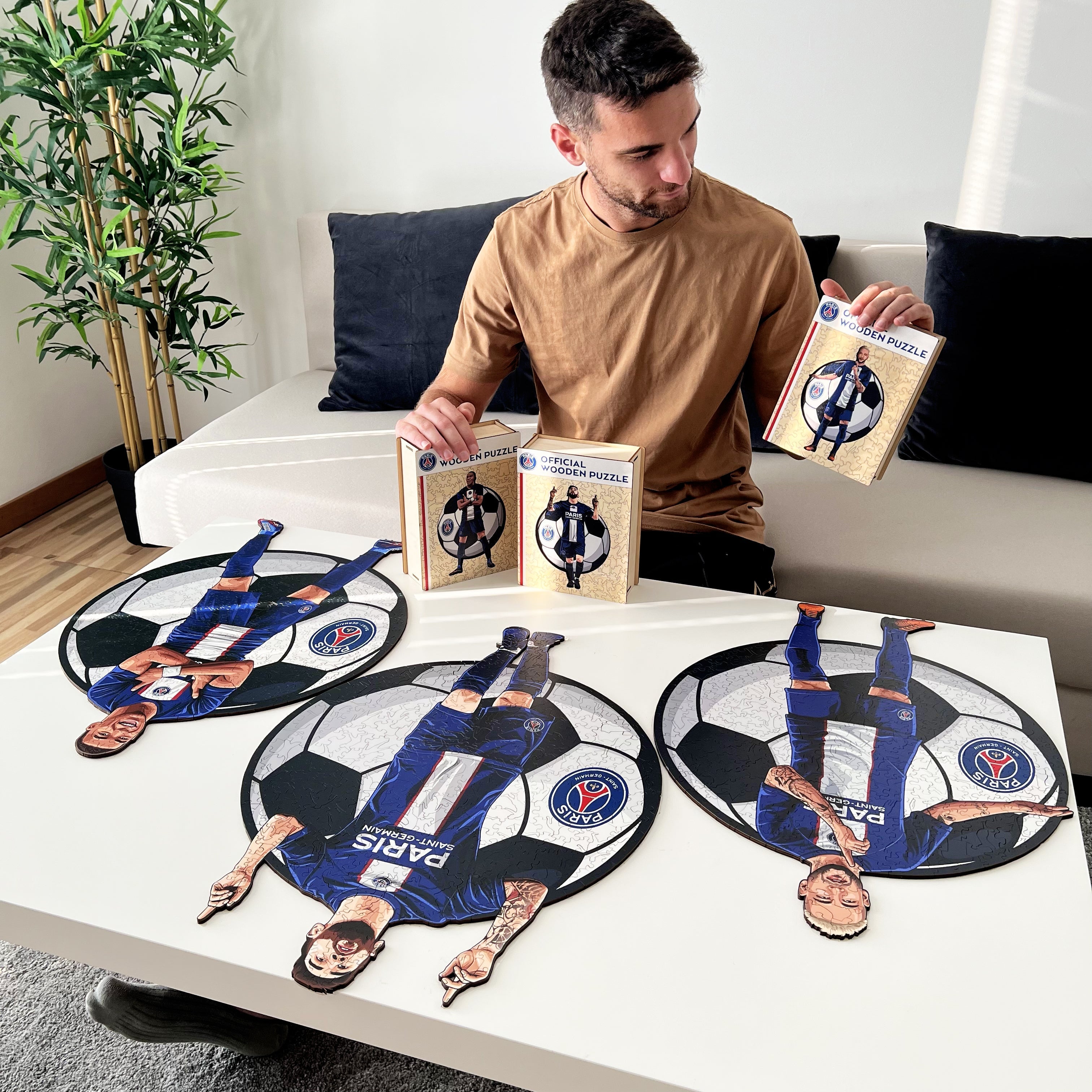 4 PACK PSG FC® Logo + Lionel Messi + Kylian Mbappé + Neymar Jr.
