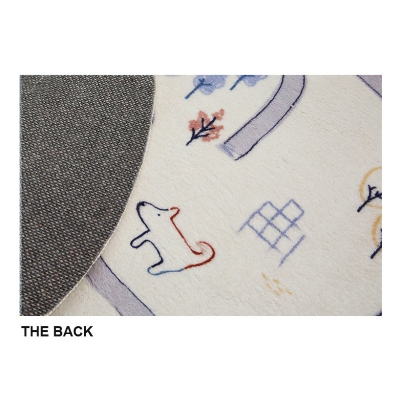 City Road Pattern Round Beige Carpet For Nursery Kids Room Area Rugs