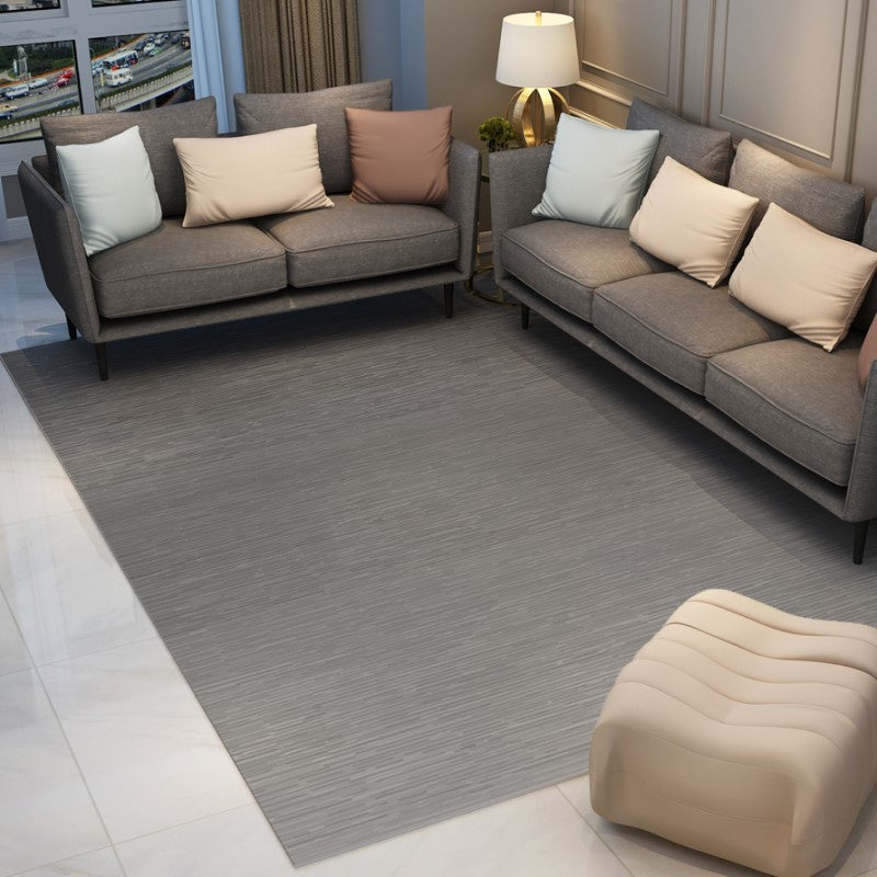 Modern Grey Simple Rugs for Living Room Dining Room Bedroom Hall