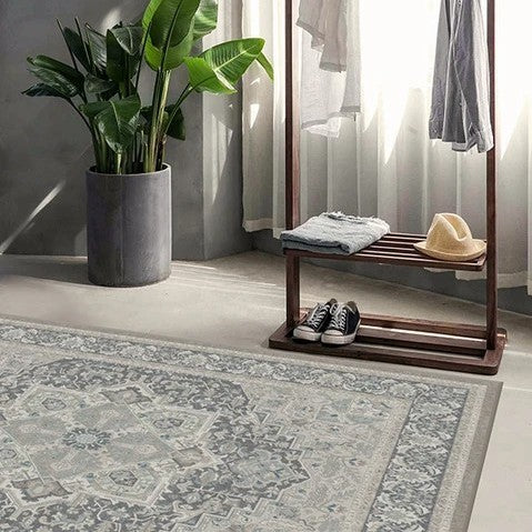 Traditional Classic Style Light Grey Rug Runners for Living Room Bedroom Hall Office
