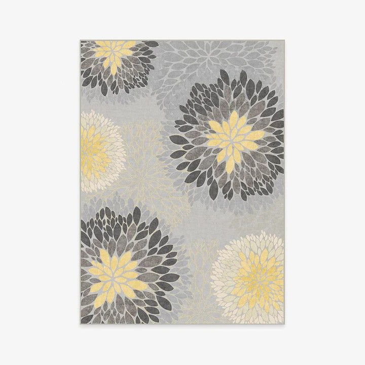 Flower Floral Rugs for Living Room Bedroom Hall Office Machine Washable