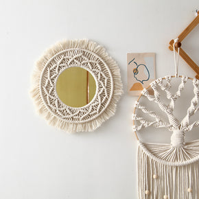10 Weaving Art Hanging Wall Decoration with Mirror Art Decor