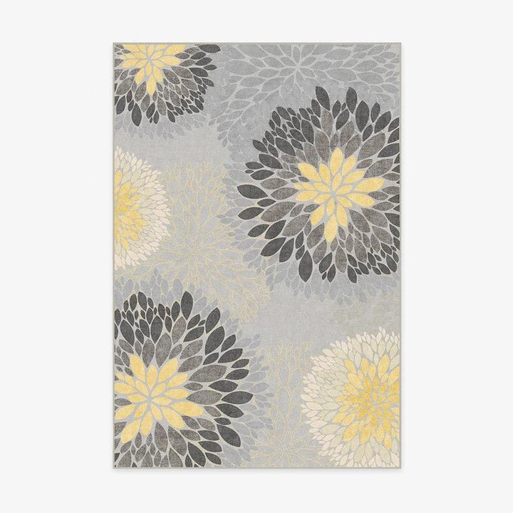 Flower Floral Rugs for Living Room Bedroom Hall Office Machine Washable