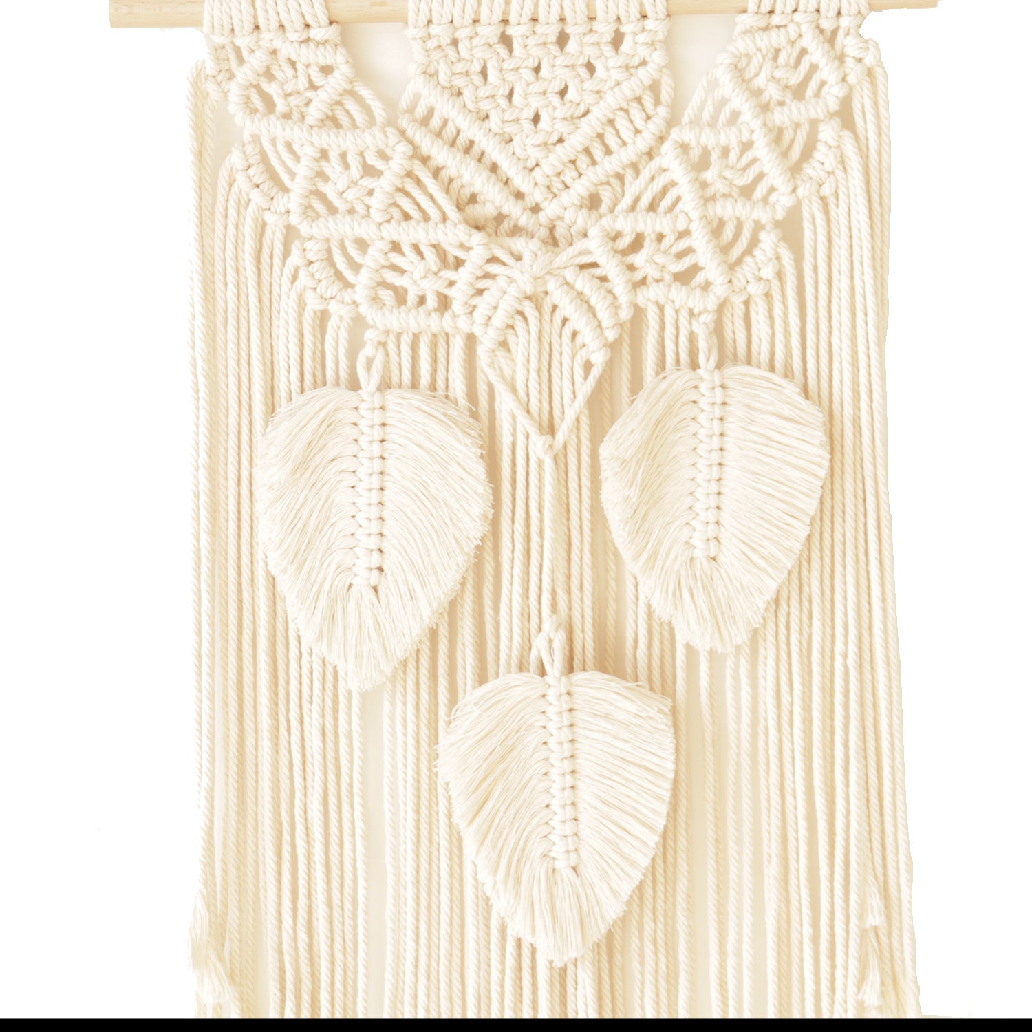 Grey Hand Woven Leaves Ornament Cotton Hanging Rugs Tapestry With Tassel Handwoven For Bedroom Living Room Hall Wall Decor Art Tapestries