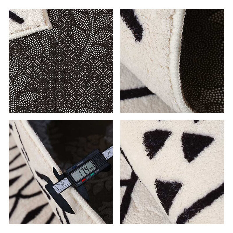 Geometric Totem Pattern Faux Cashmere Shaggy Comfy Area Rugs For Living Room Bedroom Bedside Carpets