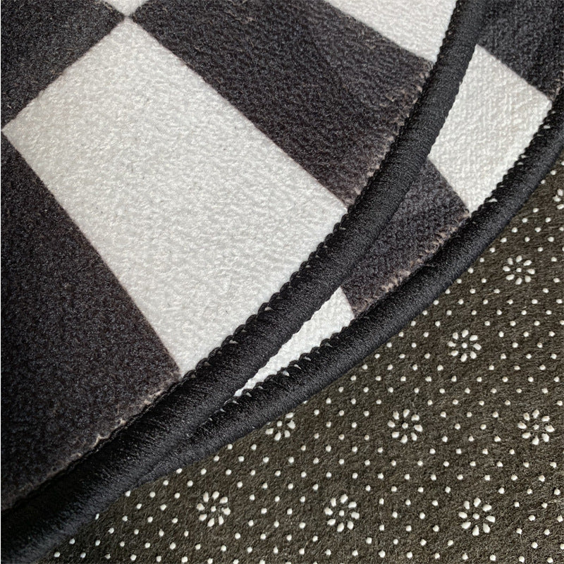 Black Hole Checkered Vortex Optical Illusions Non-Slip Area Rug for Living Dining Room Bedroom Kitchen Nursery Rug Floor Rug