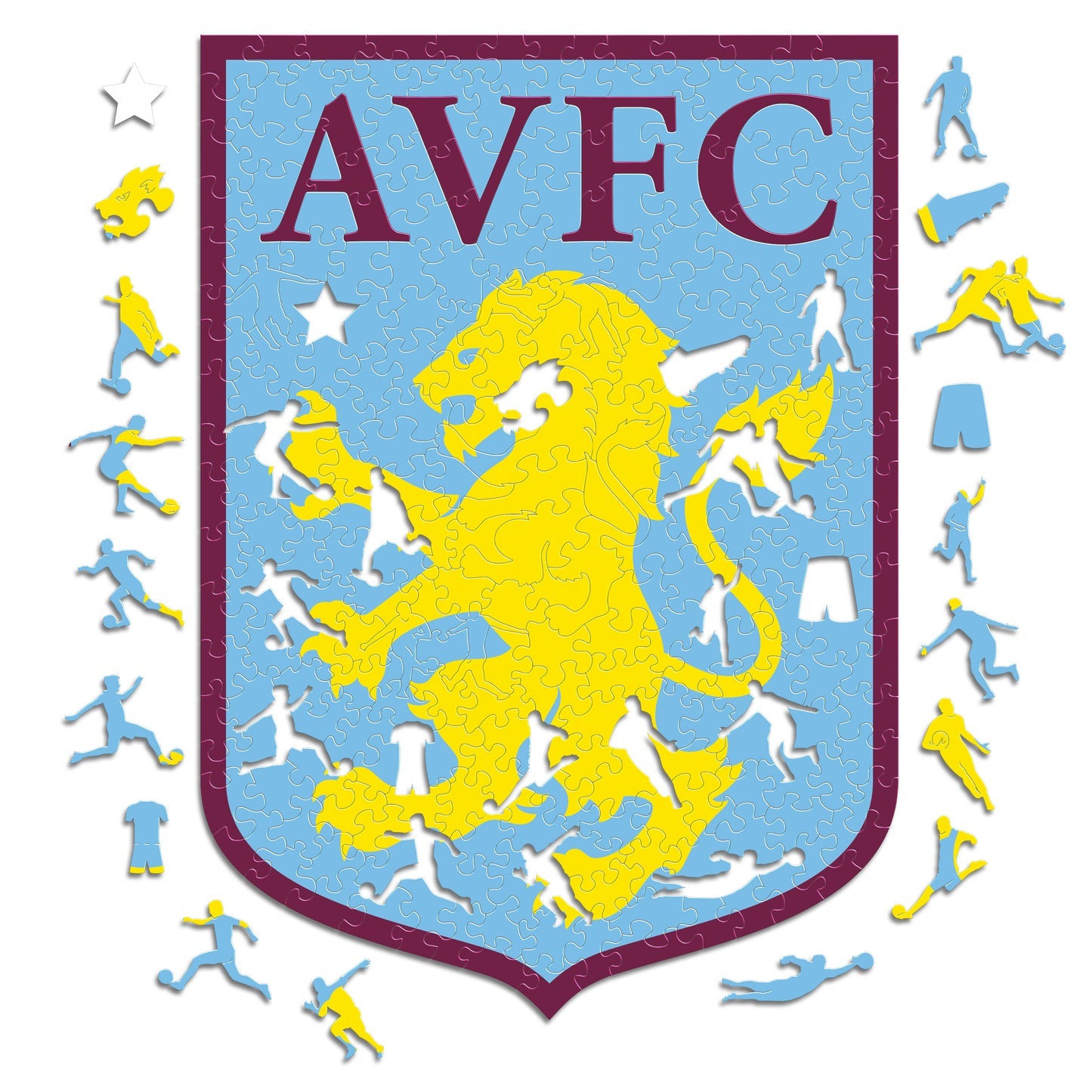 Aston Villa FC® Logo - Official Wooden Puzzle