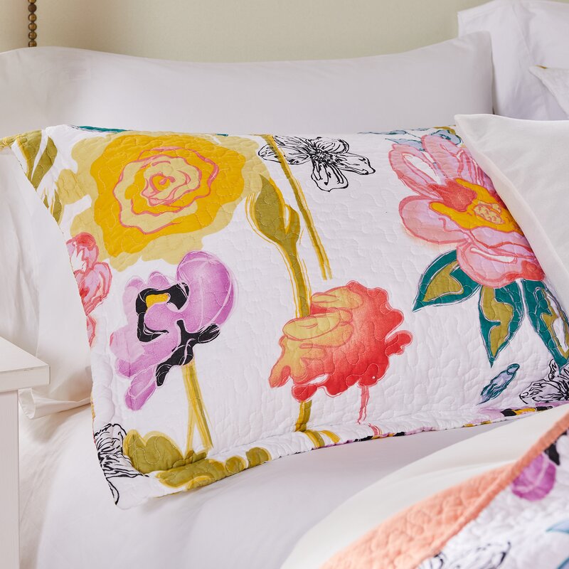 Reversible Cozy Floral Cotton Quilt Set