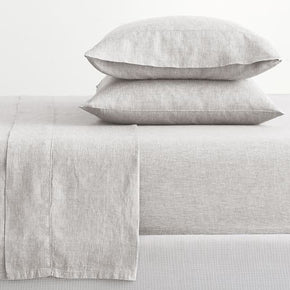 light Gray Flax Linen Sheet Set