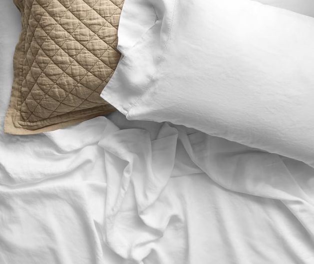 White Flax Linen Sheet Set