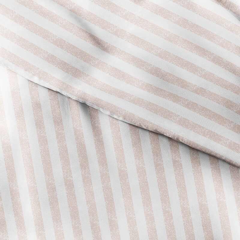 Light Orange Striped Simplicity Duvet Cover Set
