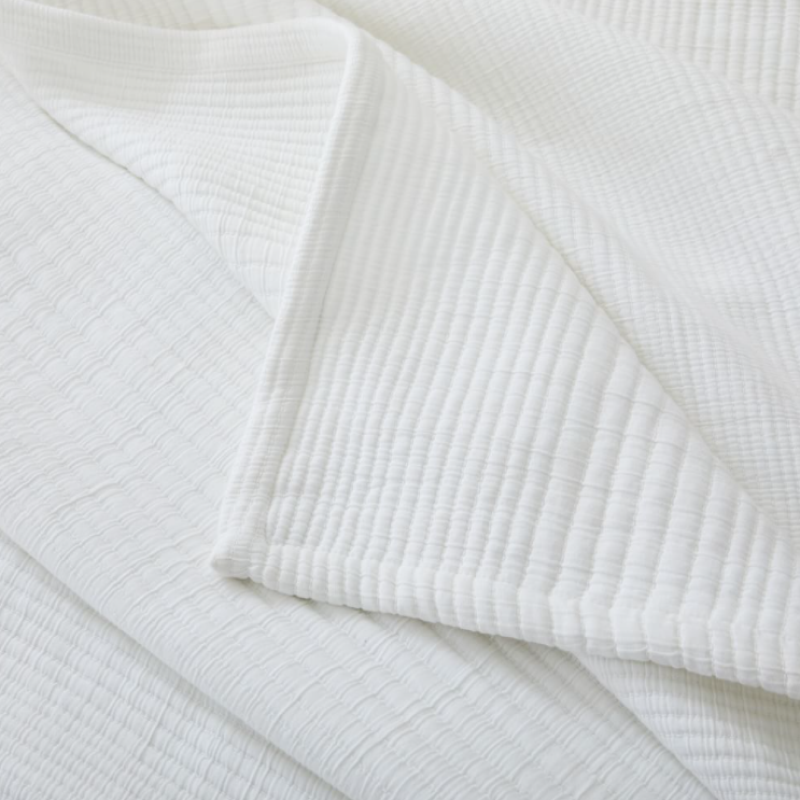 White Ribbed Blanket