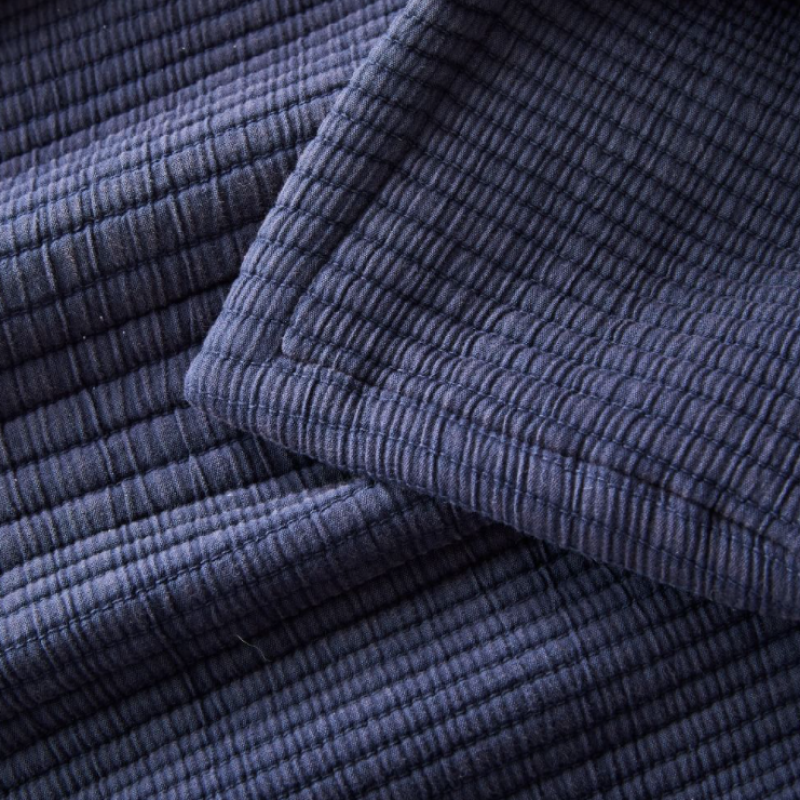 Dark Blue Ribbed Blanket