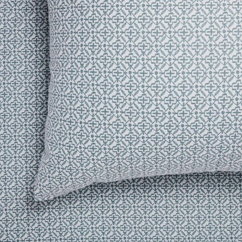 Printed Flannelette Sage Tile Sheet Set
