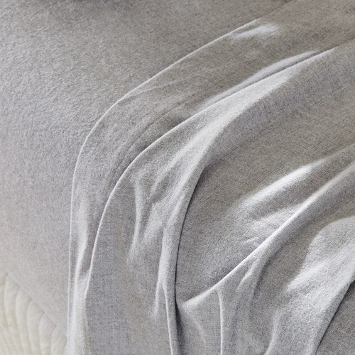 Super Soft Brushed Flannelette Silver Sheet Set