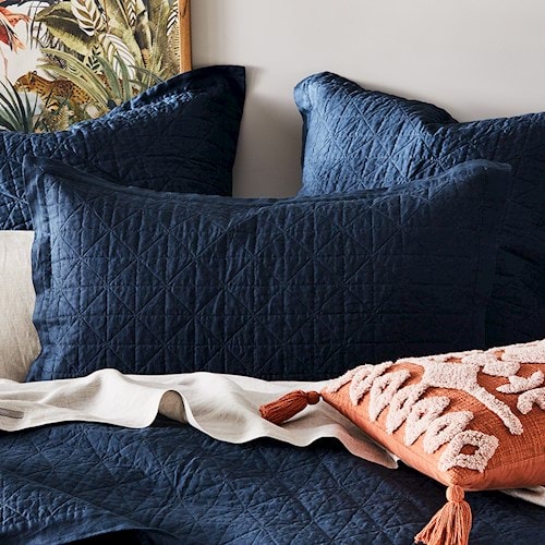 Vintage Washed Linen Old Navy Coverlet