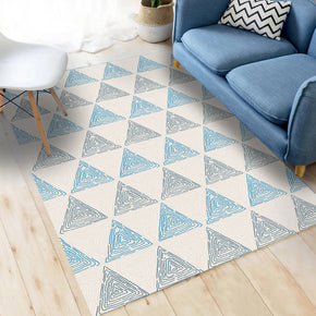Blue Geometric Modern Patterned Non-slip Sofa Rug Table Rug Area Rugs Customizable