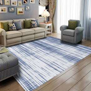 Blue Modern Striped Non-slip Sofa Rug Table Rug Living Room Area Rugs Customizable