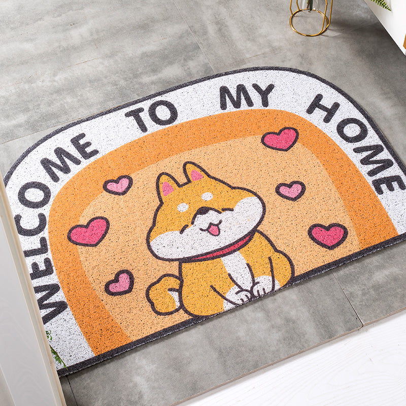 Cute Dog Pets Welcome to My Home Durable Non-slip Mats Cartoon Doormat