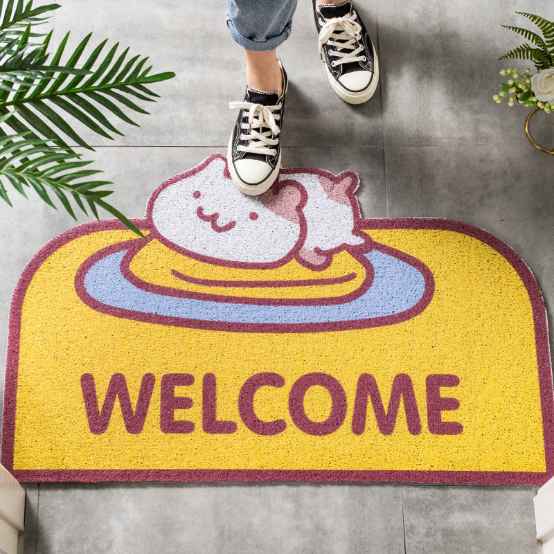 Lovely Pets Sand Dust Scraping Abrasion Resistance Durable Non-slip Mats Cartoon Doormat