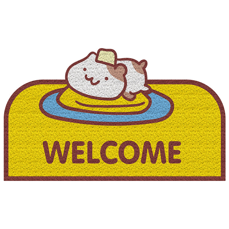 Bathing Cats Pets Welcome Mat Sand Dust Scraping Durable Non-slip Mats Cartoon Doormat
