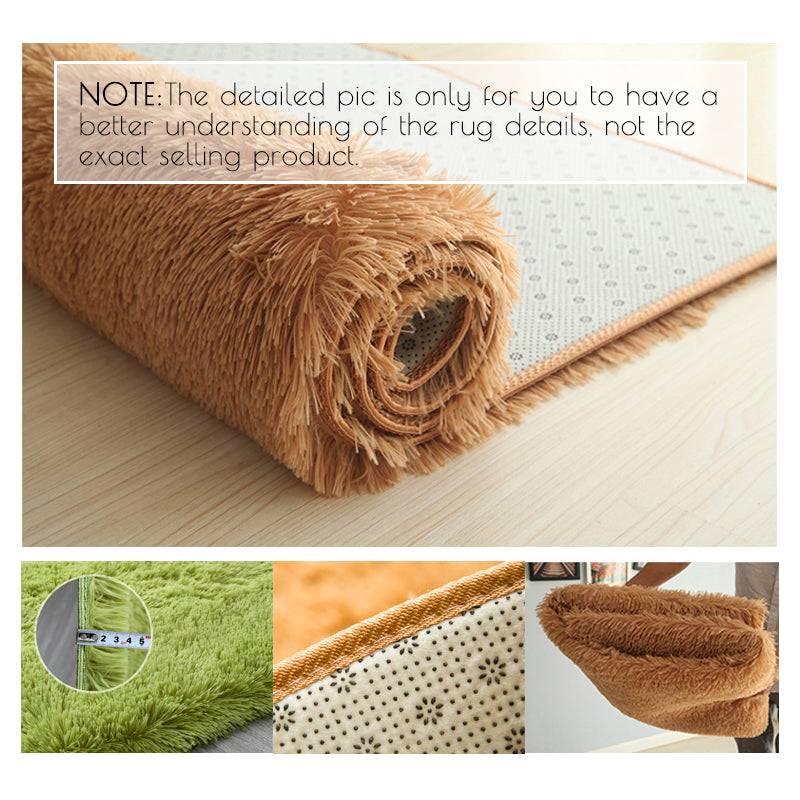 Greyish-Purple Colour Modern Plain Carpet Bedroom Living Room Sofa Rugs Soft Plush Shaggy Rugs