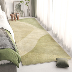 Green Living Room Shaggy Rug Light Luxury Lambswool Bedroom Sofa Coffee Table Rug Floating Window Mat 08