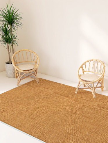 Linen Patterned Tangerine Modern Minimalist Living Room Rug Bedroom Sofa Coffee Table Rug 05