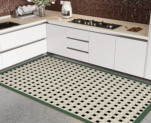 Scrubbable Kitchen Floor Mats Waterproof, Grease-proof and Non-slip PVC Foot Mats For Dirt-resistant Carpets 01