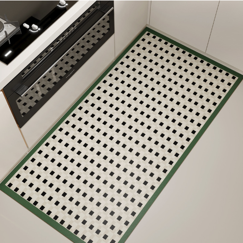 Scrubbable Kitchen Floor Mats Waterproof, Grease-proof and Non-slip PVC Foot Mats For Dirt-resistant Carpets 01