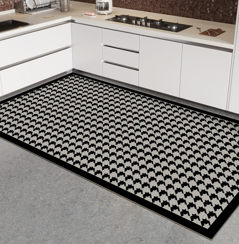 Scrubbable Kitchen Floor Mats Waterproof, Grease-proof and Non-slip PVC Foot Mats For Dirt-resistant Carpets 02