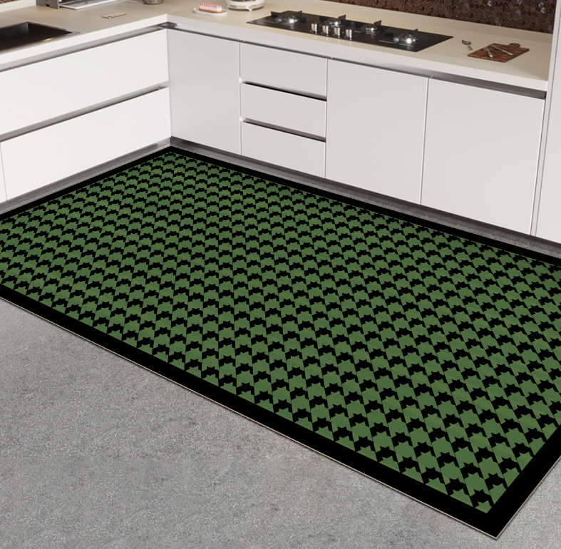 Scrubbable Kitchen Floor Mats Waterproof, Grease-proof and Non-slip PVC Foot Mats For Dirt-resistant Carpets 03