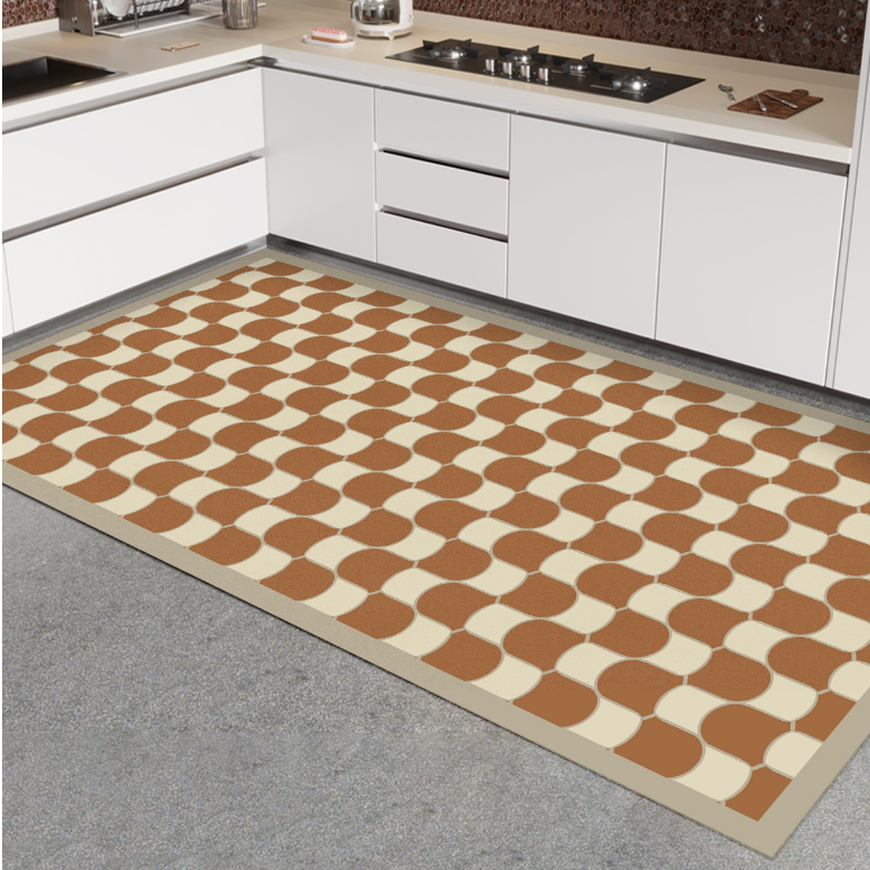 Scrubbable Kitchen Floor Mats Waterproof, Grease-proof and Non-slip PVC Foot Mats For Dirt-resistant Carpets 04
