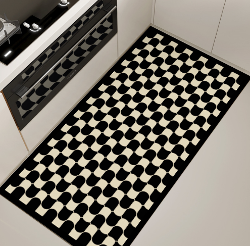 Scrubbable Kitchen Floor Mats Waterproof, Grease-proof and Non-slip PVC Foot Mats For Dirt-resistant Carpets 05