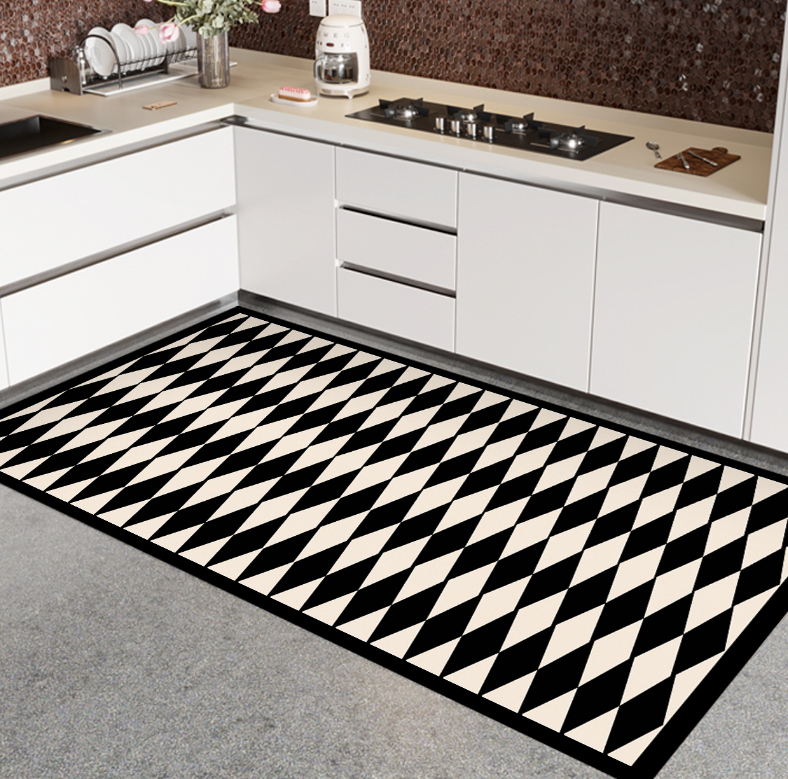 Scrubbable Kitchen Floor Mats Waterproof, Grease-proof and Non-slip PVC Foot Mats For Dirt-resistant Carpets 06