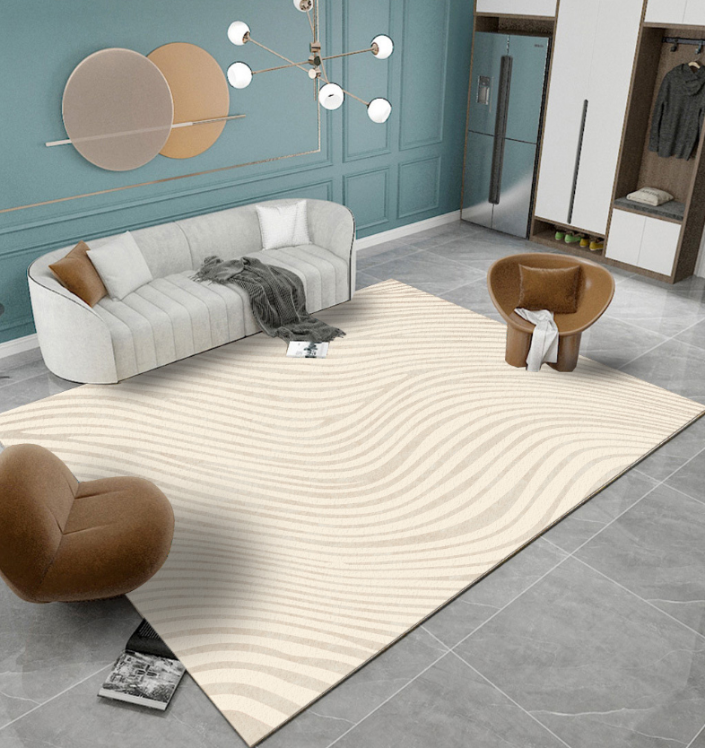 Simple Lines Plain Living Room Bedroom Light Luxury Household Living Room Rugs Bedside Rugs 05
