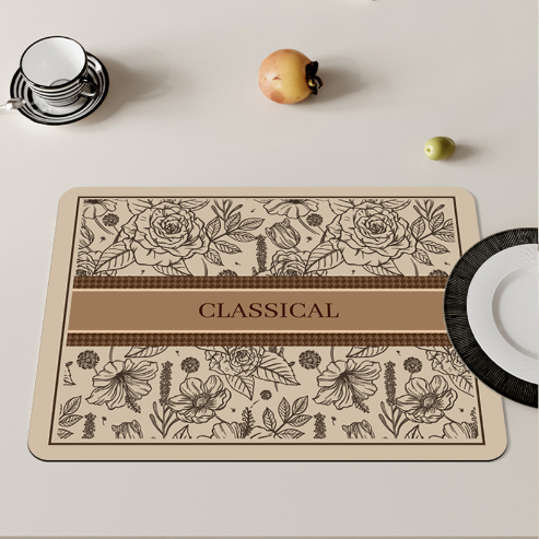 Coffee machine mat water control mat sink cup draining mat restaurant kitchen countertop absorbent mat non-slip mat
