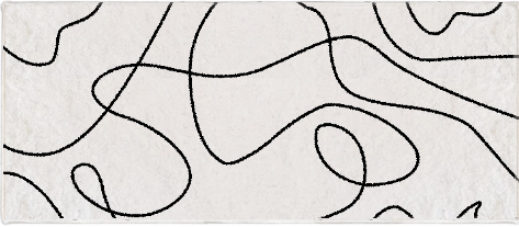 Black And White Line Faux Cashmere Living Room Rug For Domestic Use