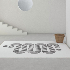 Black and white line faux cashmere carpet Living room home carpet Bedroom plush bedside carpet