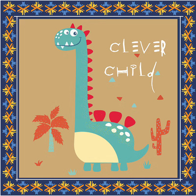 Cute Cartoon Dinosaur Children's Indoor Bedside Blanket Living Room Bedroom Study Crawl Mat Carpet Foot Mats