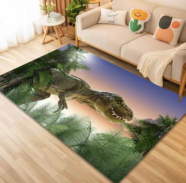 Dinosaur Themed Decorative Floor Mats For Bedroom Children's Room Sofa Mat Easy Care Floor Mats