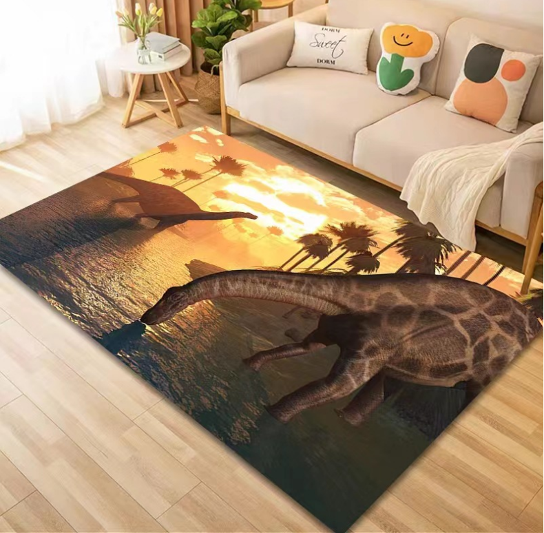 Dinosaur Themed Decorative Floor Mats For Bedroom Children's Room Sofa Mat Easy Care Floor Mats