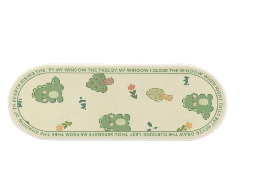 Green Cute Cartoon Dinosaur Faux Cashmere Children's Carpet Living Room Home Room Bedroom Carpets