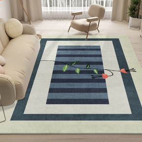 Lovely Simple Pattern Faux Cashmere Rugs For Living Room Bedroom Bedside Rugs Anti-slip Foot Mats