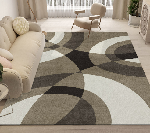 Lovely Simple Pattern Faux Cashmere Rugs For Living Room Bedroom Bedside Rugs Anti-slip Foot Mats