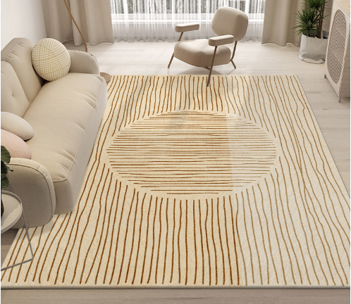Lovely Simple Pattern Faux Cashmere Rugs For Living Room Bedroom Bedside Rugs Anti-slip Foot Mats