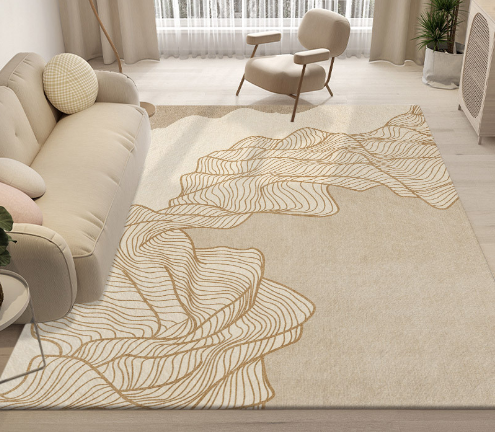 Lovely Simple Pattern Faux Cashmere Rugs For Living Room Bedroom Bedside Rugs Anti-slip Foot Mats