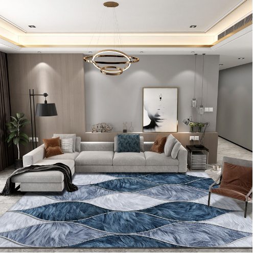 Imitation Animal Fur Geometric Patterns Creative Carpets For Dining Room Bedroom
