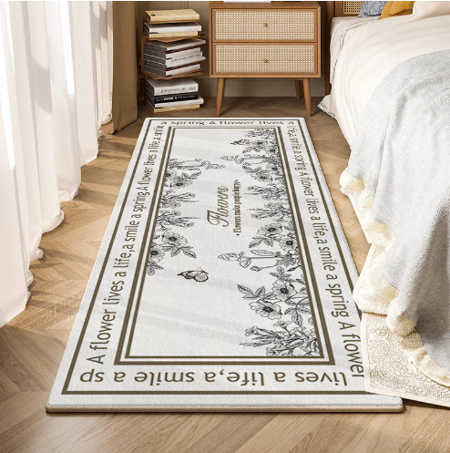Vintage Living Room Shaggy Rug Light Luxury Lambswool Bedroom Sofa Coffee Table Rug Floating Window Mat