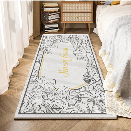 Vintage Living Room Shaggy Rug Light Luxury Lambswool Bedroom Sofa Coffee Table Rug Floating Window Mat